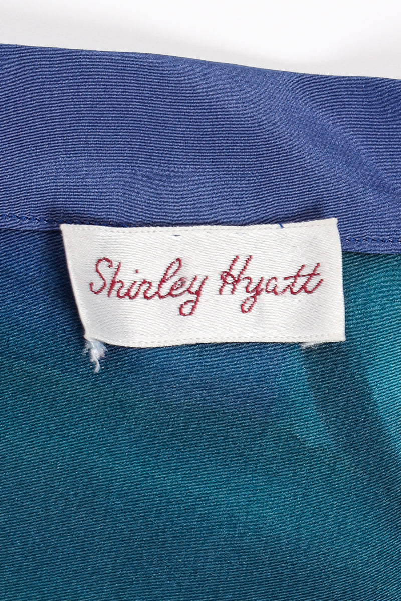 Vintage Shirley Hyatt Watercolor Butterfly Silk Duster label at Recess LA