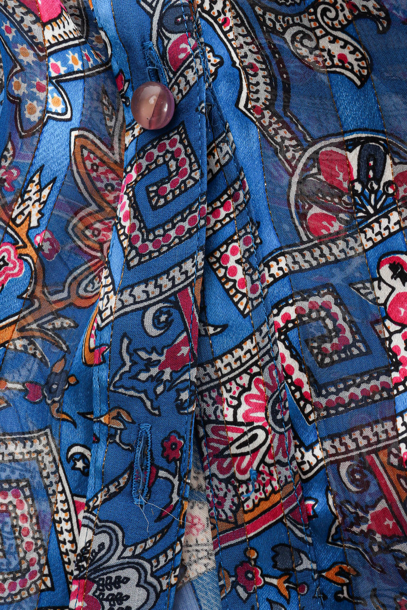 Vintage The Silk Farm Sheer Paisley Top & Skirt Set Missing button detail  @ Recess LA