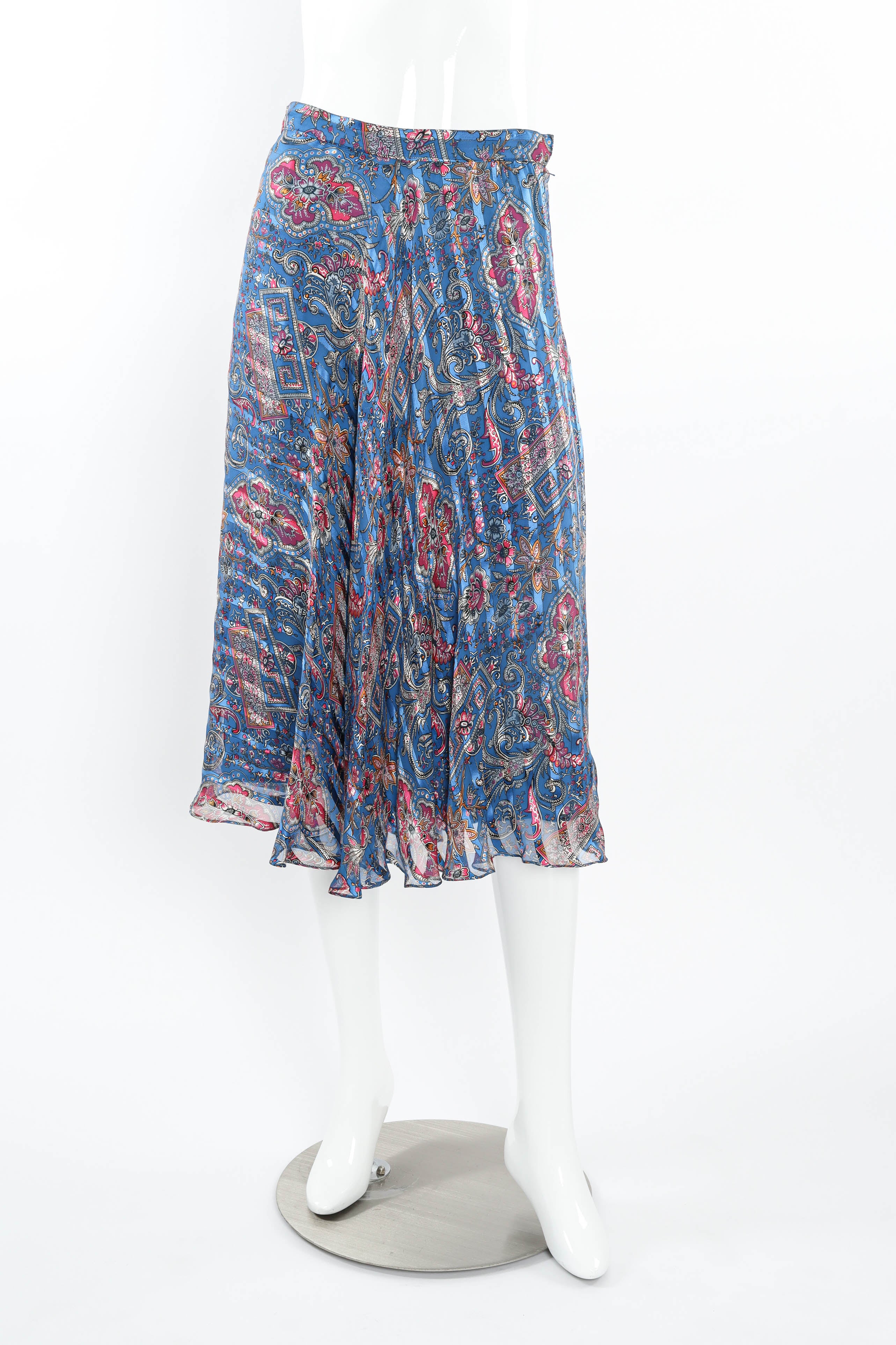Vintage The Silk Farm Sheer Paisley Top & Skirt Set mannequin front skirt @ Recess LA