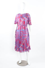 Vintage The Silk Farm Mirage Brush Strokes Dress on mannequin front @ Recess LA