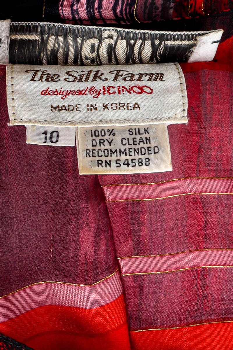 Vintage The Silk Farm Sheer Airy Tunic Dress tag detail @ Recess LA