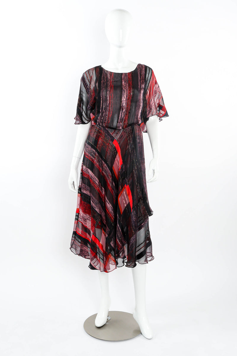 Vintage The Silk Farm Sheer Airy Tunic Dress mannequin front @ Recess LA