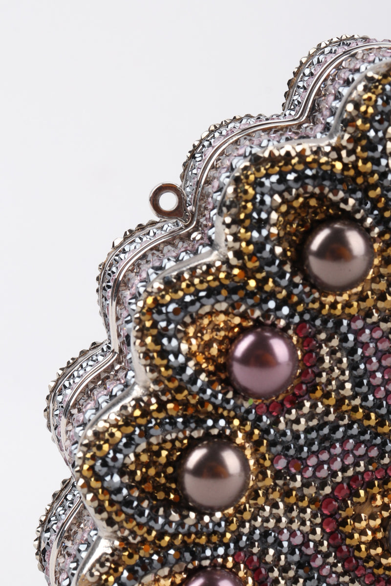 Recess Los Angeles Vintage Judith Leiber Crystal Peacock Clutch Minaudiere