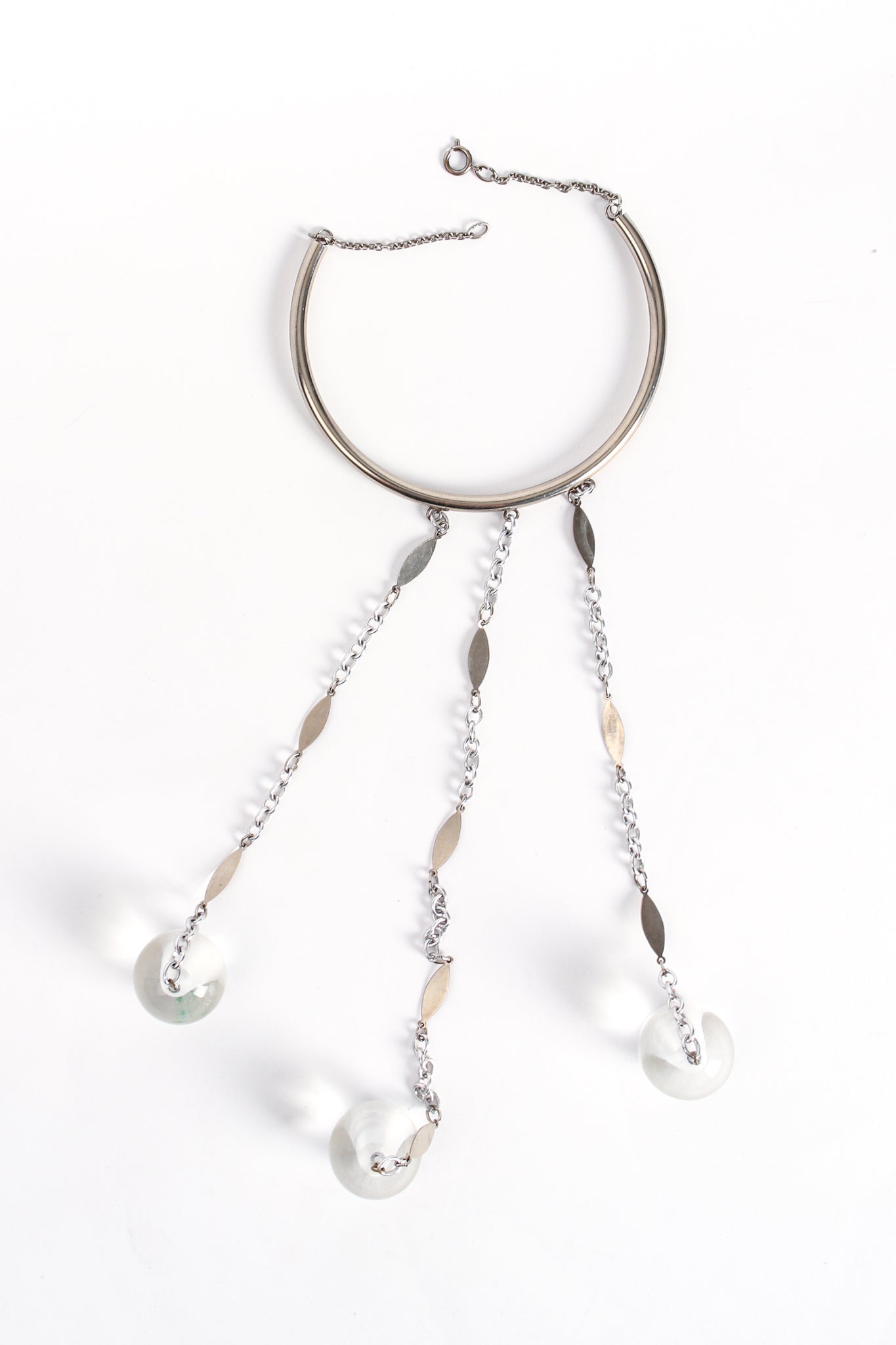 Vintage Space Age Collar Lucite Ball Drop Necklace at Recess LA