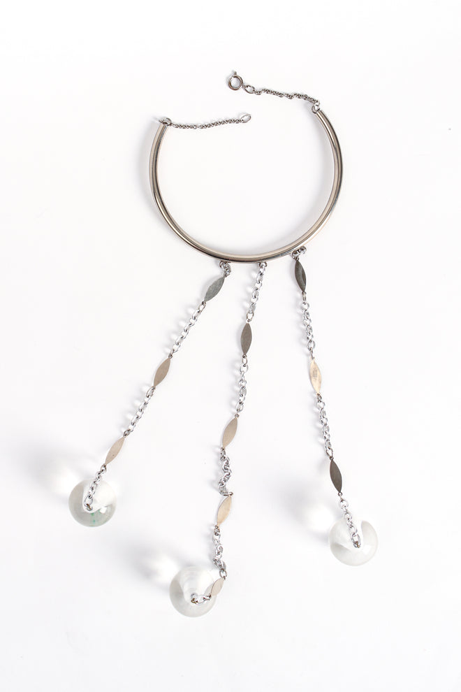 Vintage Space Age Collar Lucite Ball Drop Necklace at Recess LA