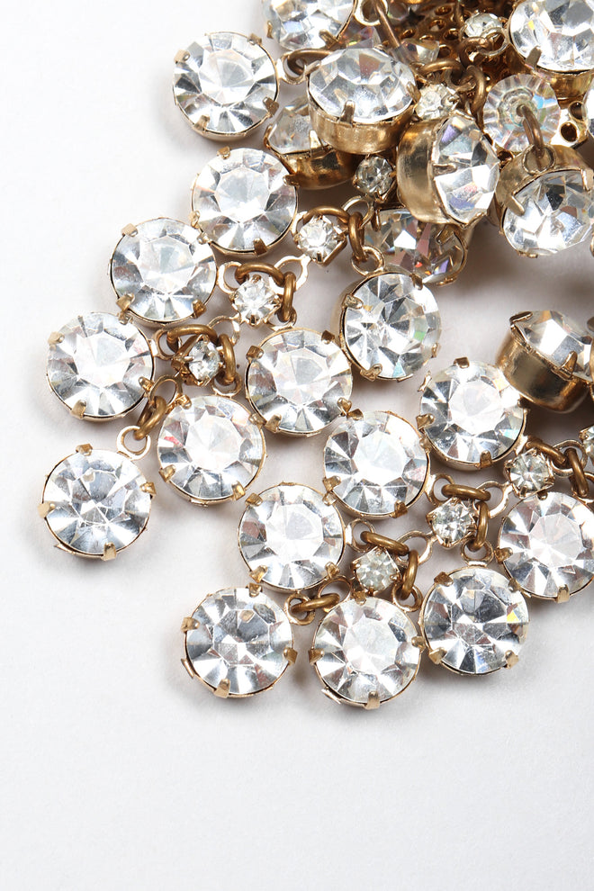 Recess Los Angeles Vintage Simone Eduoard Crystal Cluster Glitter Earrings