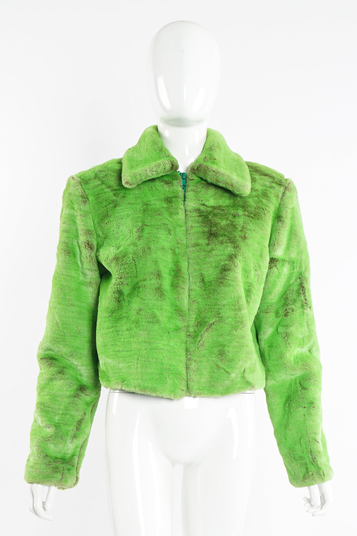 Vintage Sin by Morgan Cooper Lime Faux Fur Collar Jacket – Recess