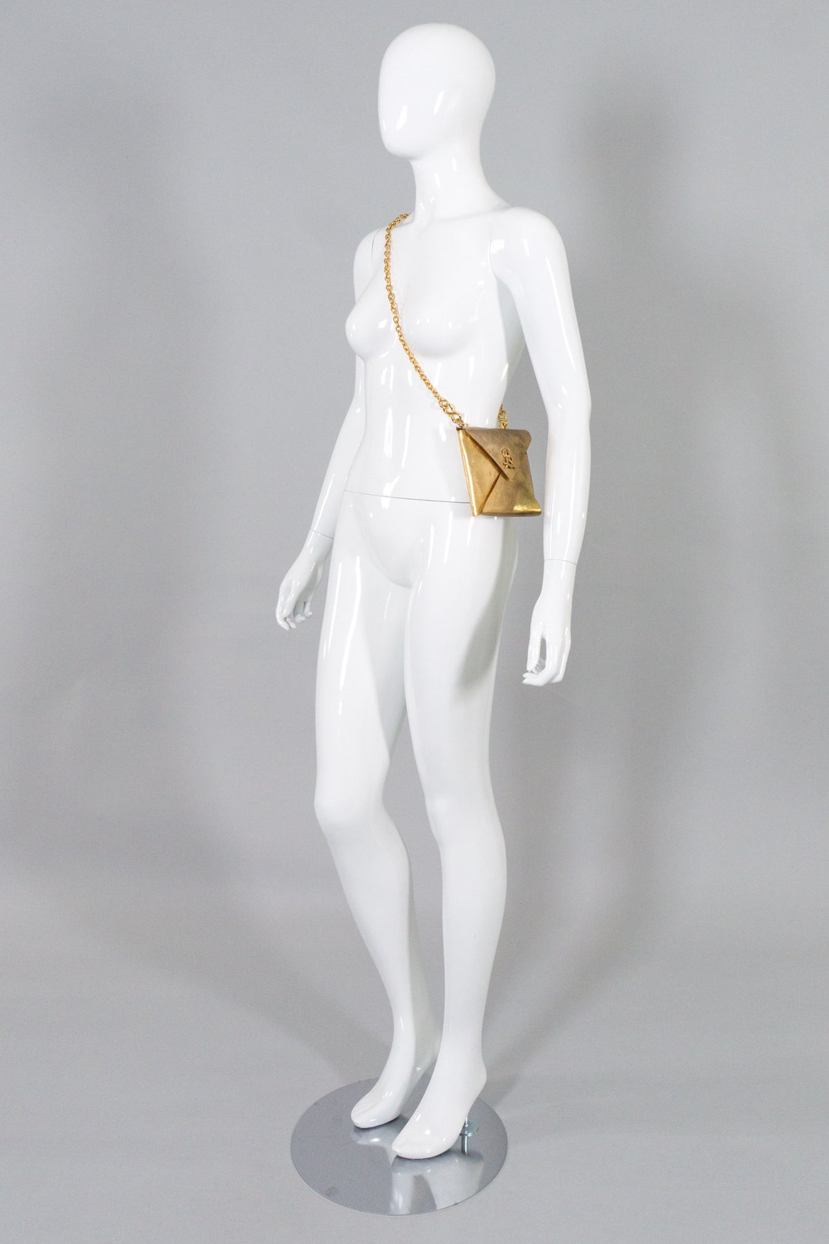 Sonia Rykiel Rare Monogram Brass Envelope Chain Bag – Recess