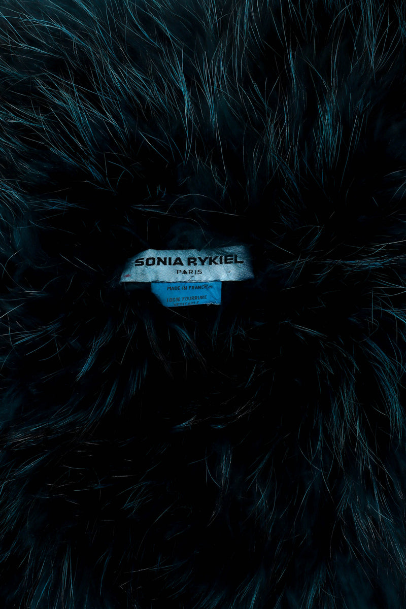 Vintage Sonya Rykiel Fur Crop Sleeve Jacket tag @ Recess Los Angeles