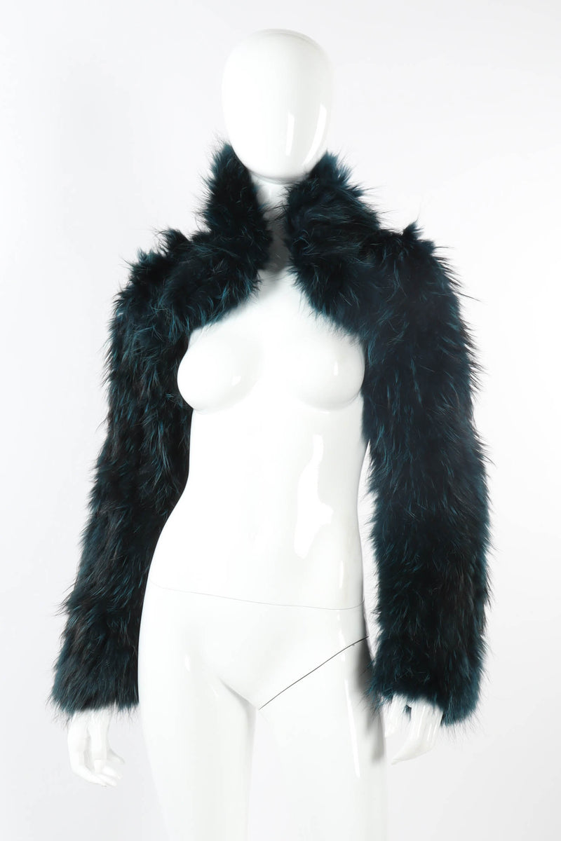 Vintage Sonya Rykiel Fur Crop Sleeve Jacket mannequin front @ Recess Los Angeles