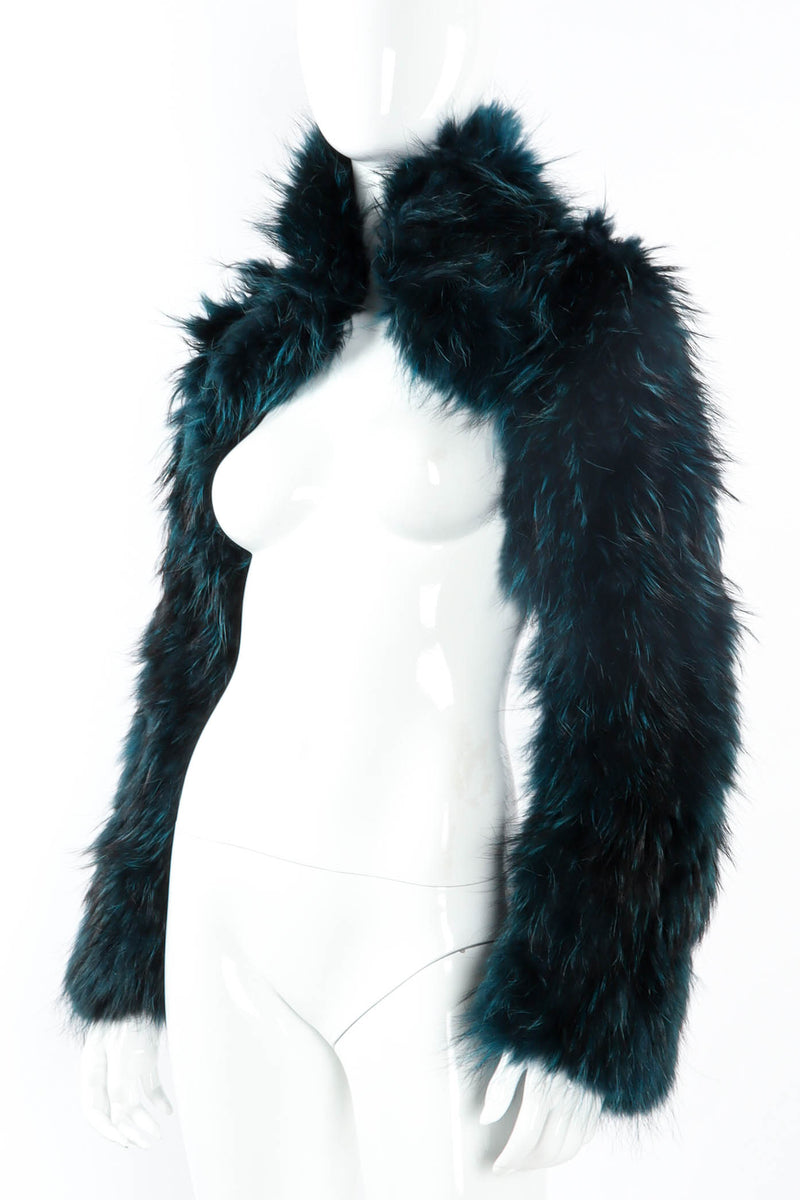 Vintage Sonya Rykiel Fur Crop Sleeve Jacket mannequinn angle  @ Recess Los Angeles