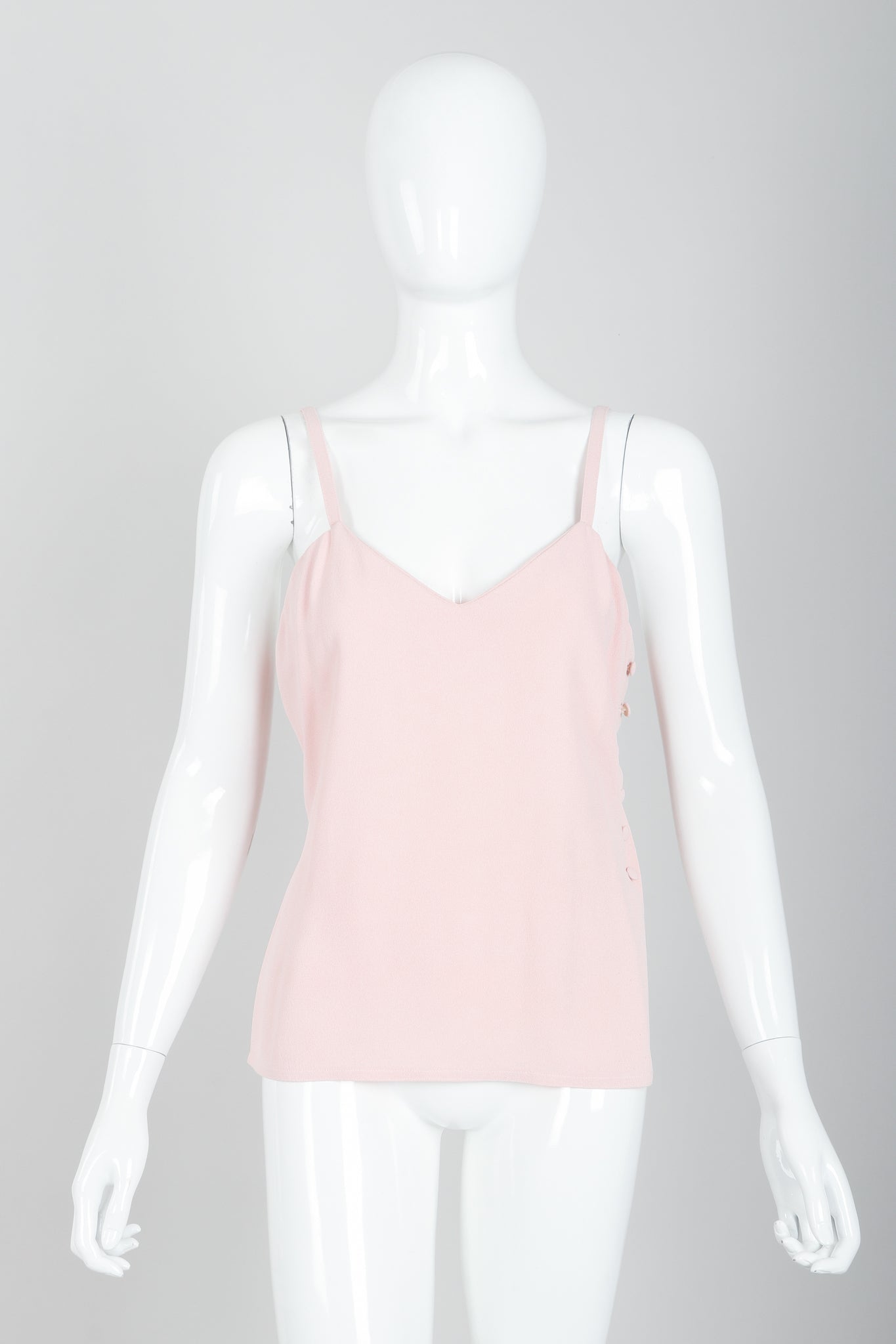 Vintage Sonia Rykiel Baby Pink Camisole Ensemble on Mannequin front at Recess