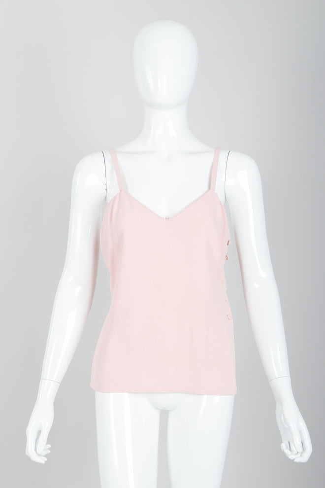 Vintage Sonia Rykiel Baby Pink Camisole Ensemble on Mannequin front at Recess
