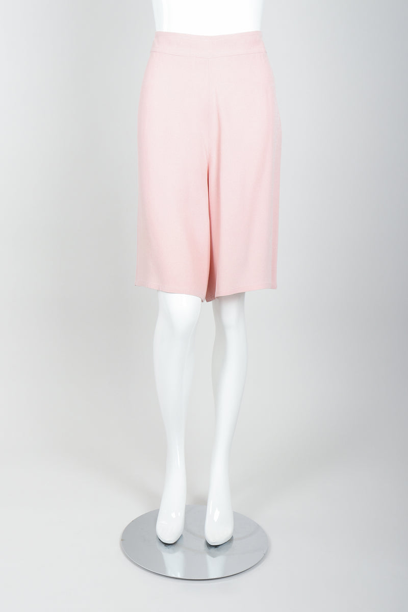 Vintage Sonia Rykiel Baby Pink Short Ensemble Front on Mannequin at Recess
