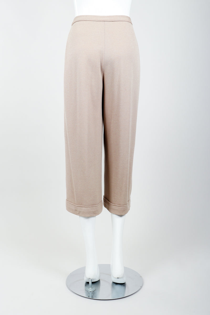Vintage Sonia Rykiel Taupe Knit Cropped Trouser on Mannequin back at Recess