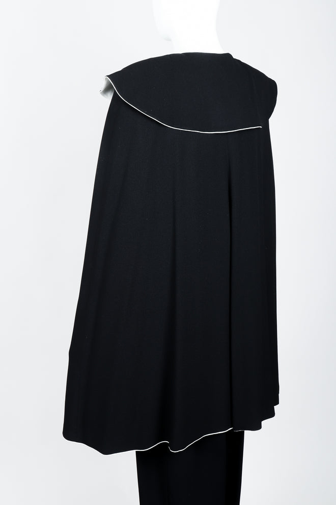 Vintage Sonia Rykiel Crepe Cape & Pant Set on mannequin back angle at Recess Los Angeles