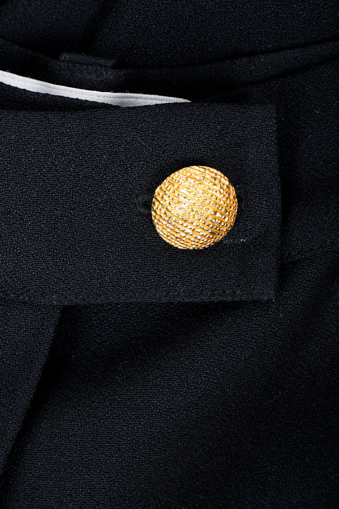 Vintage Sonia Rykiel Crepe Cape Set button detail at Recess Los Angeles