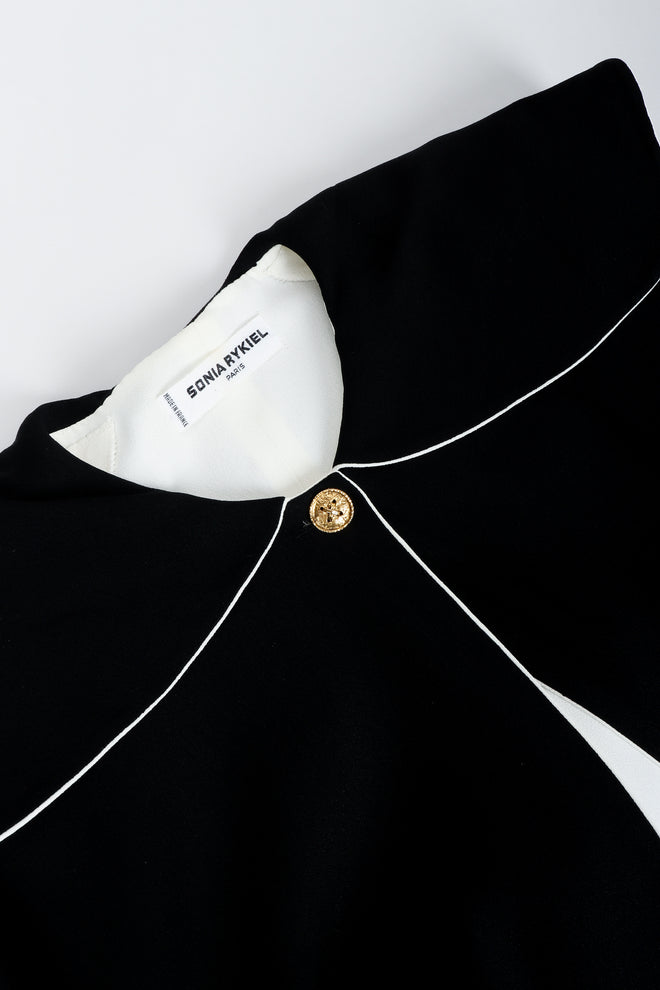 Vintage Sonia Rykiel Crepe Cape Set neckline at Recess Los Angeles