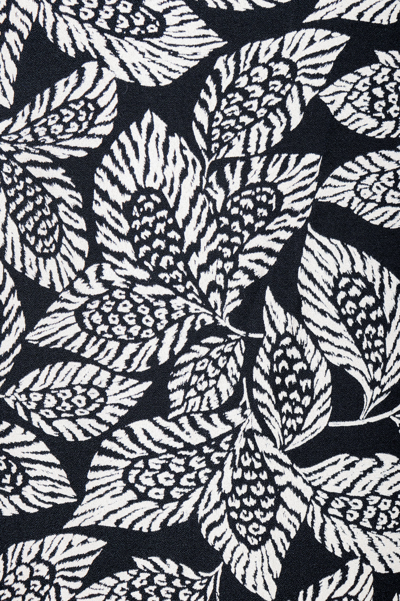 Vintage Sonia Rykiel Leaf Print fabric detail