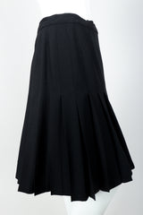 Vintage Sonia Rykiel Crepe Pleated Wrap Skirt on mannequin crop at Recess