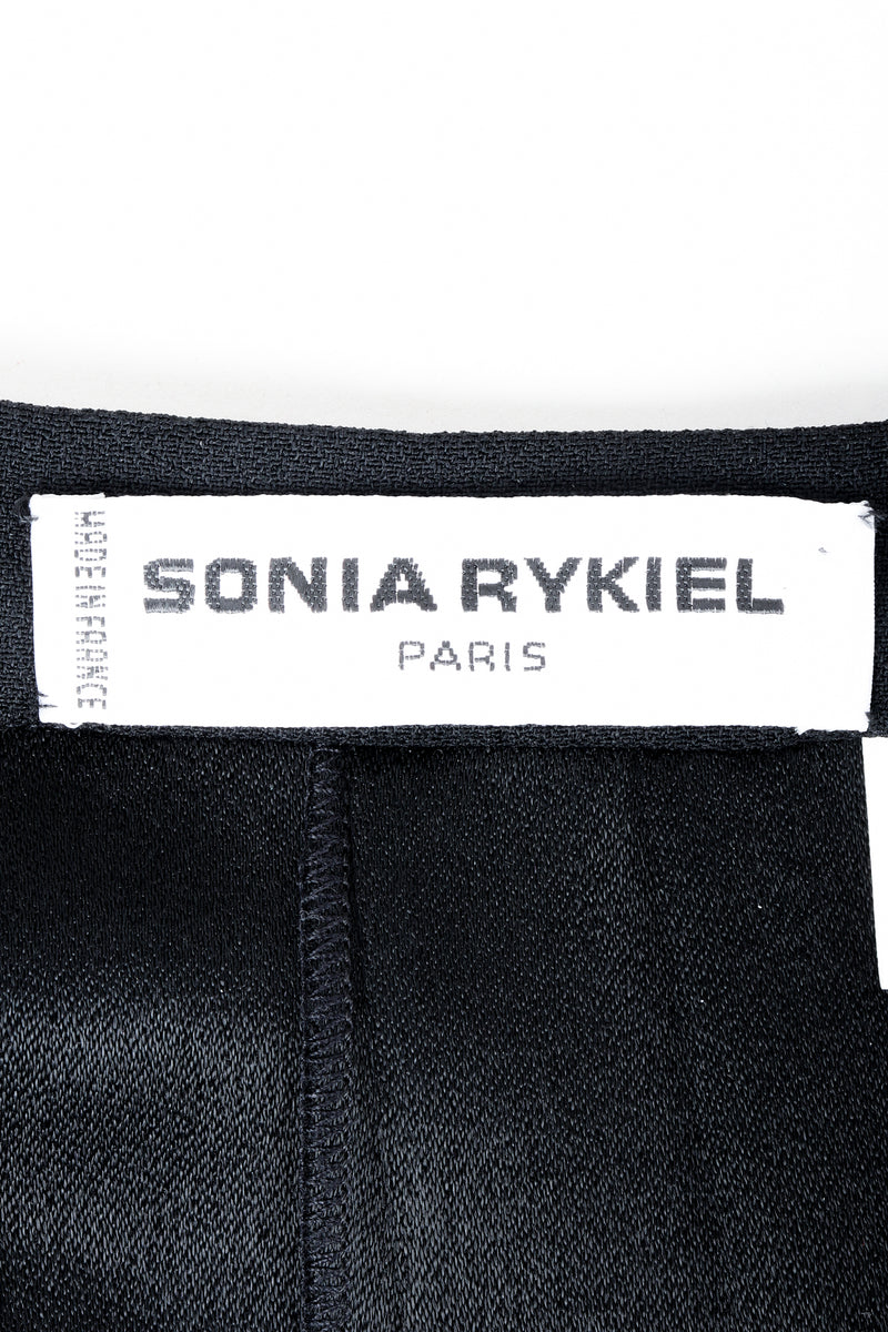 Vintage Sonia Rykiel label on black