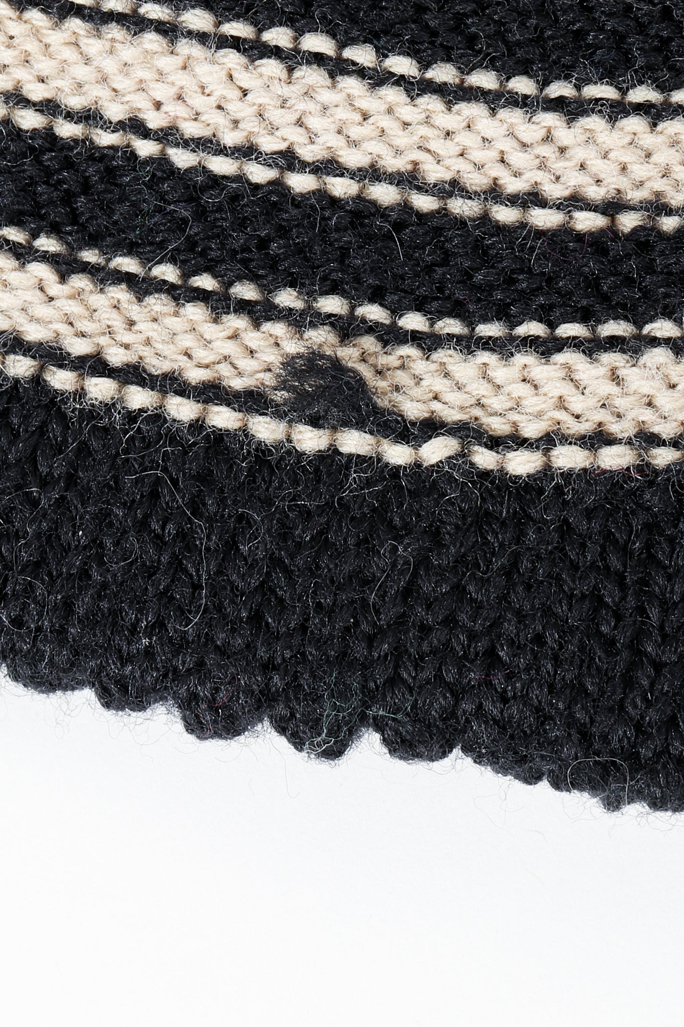 Vintage Sonia Rykiel Beige Stripe Knit Gloves snag
