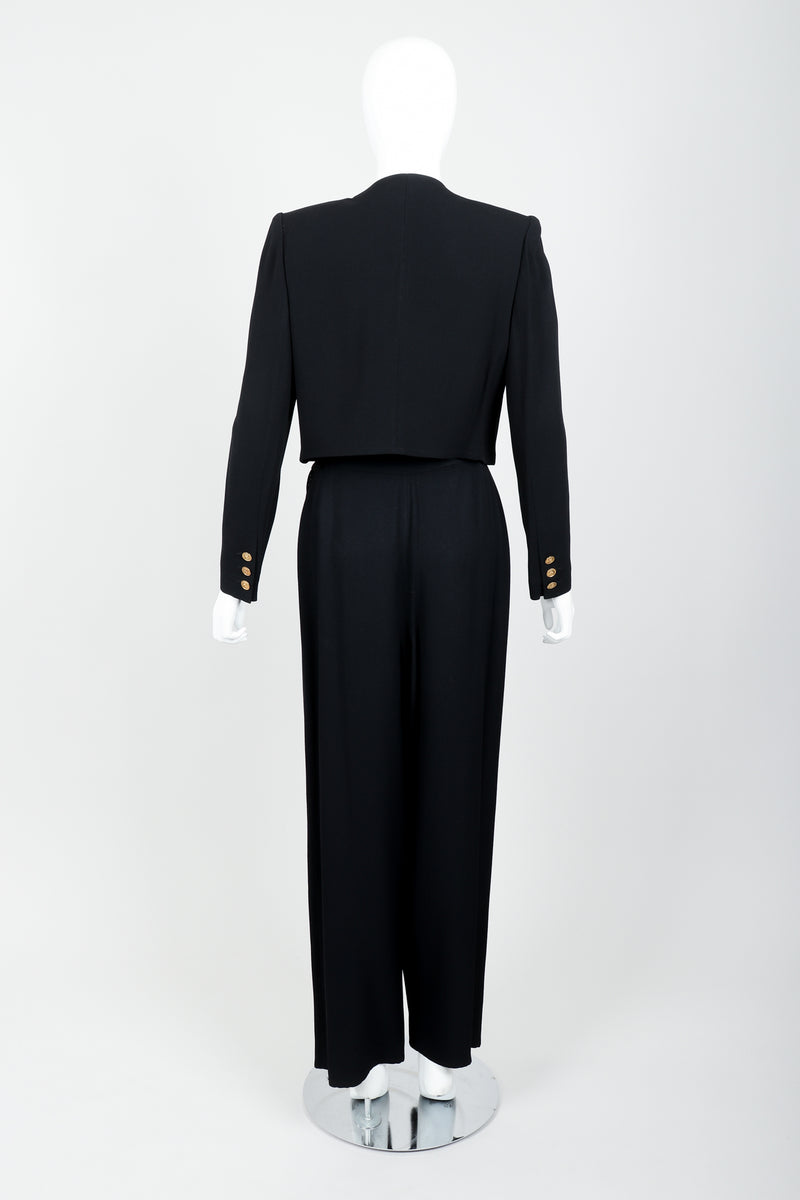 Vintage Sonia Rykiel Chanel Style Boxy Jacket & Pant Suit on Mannequin back at Recess