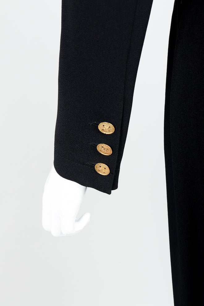 Vintage Sonia Rykiel Chanel Style Boxy Jacket Suit on Mannequin sleeve cuff at Recess