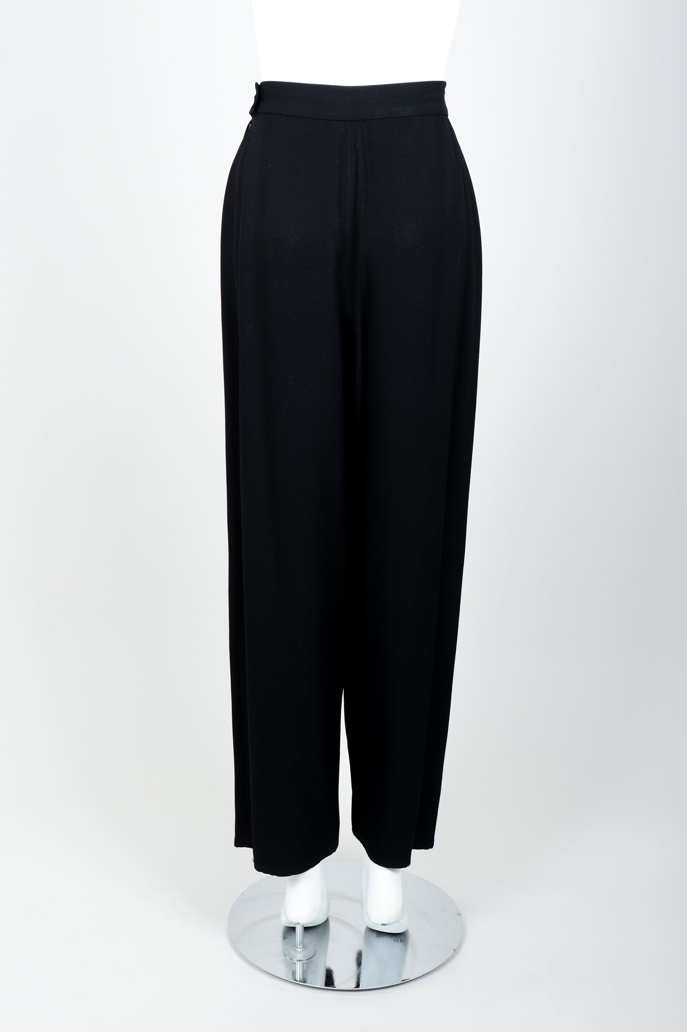 Vintage Sonia Rykiel Chanel Style Crepe Pant Suit on Mannequin back at Recess