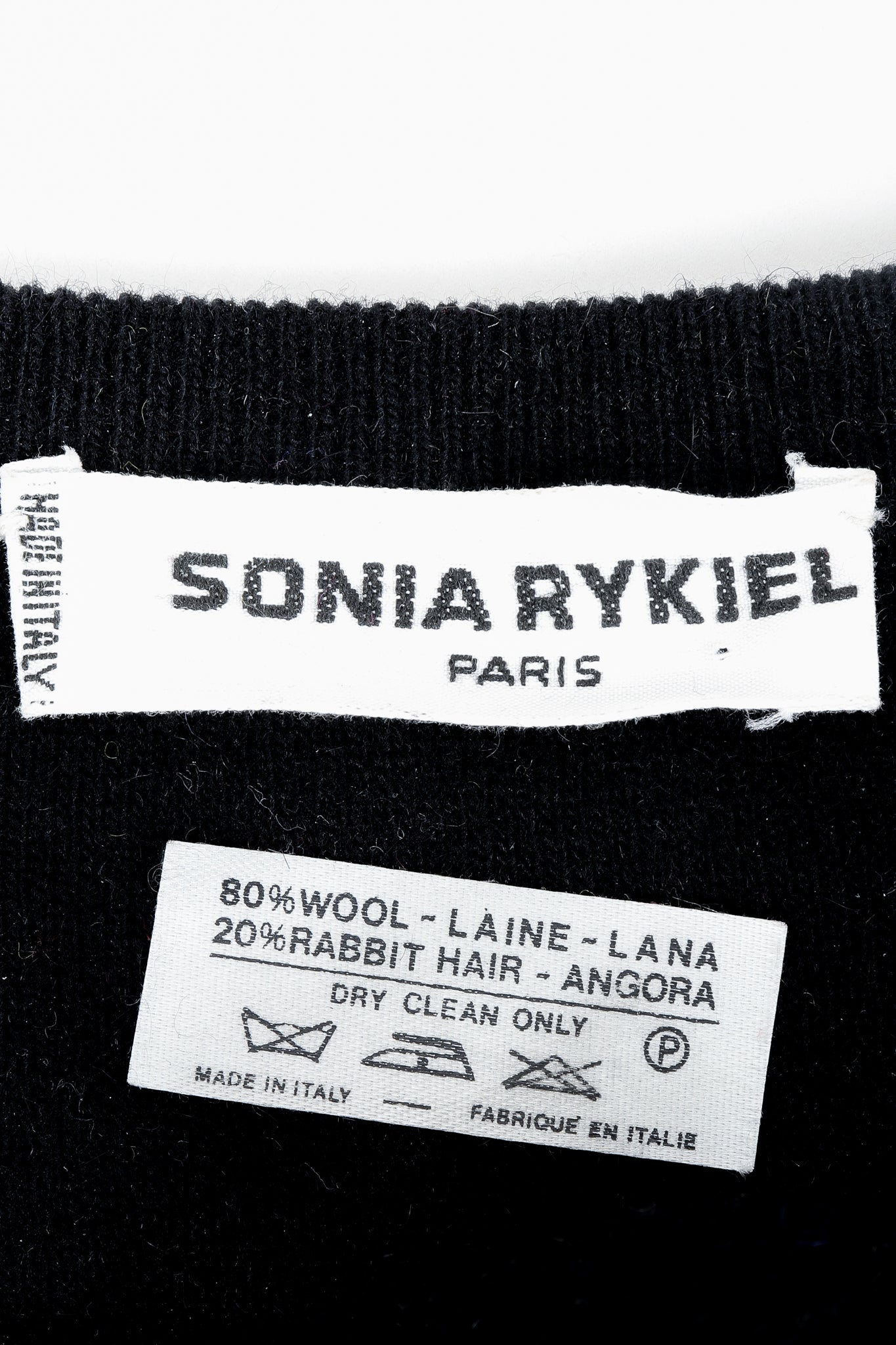 Vintage Sonia Rykiel Label on Black