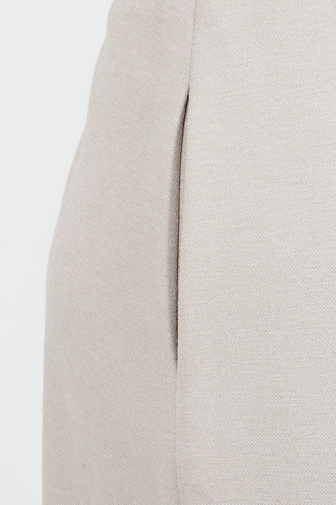 Vintage Sonia Rykiel Beige Knit Short Set on mannequin pocket at Recess