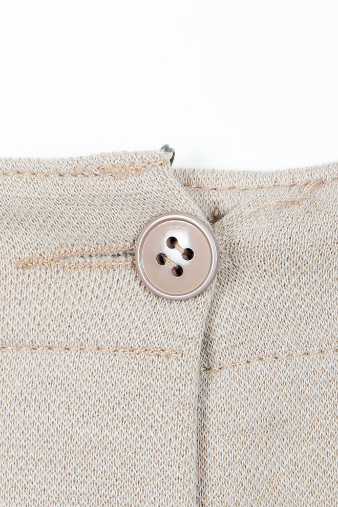 Vintage Sonia Rykiel Beige Knit Short Set on mannequin waistband at Recess