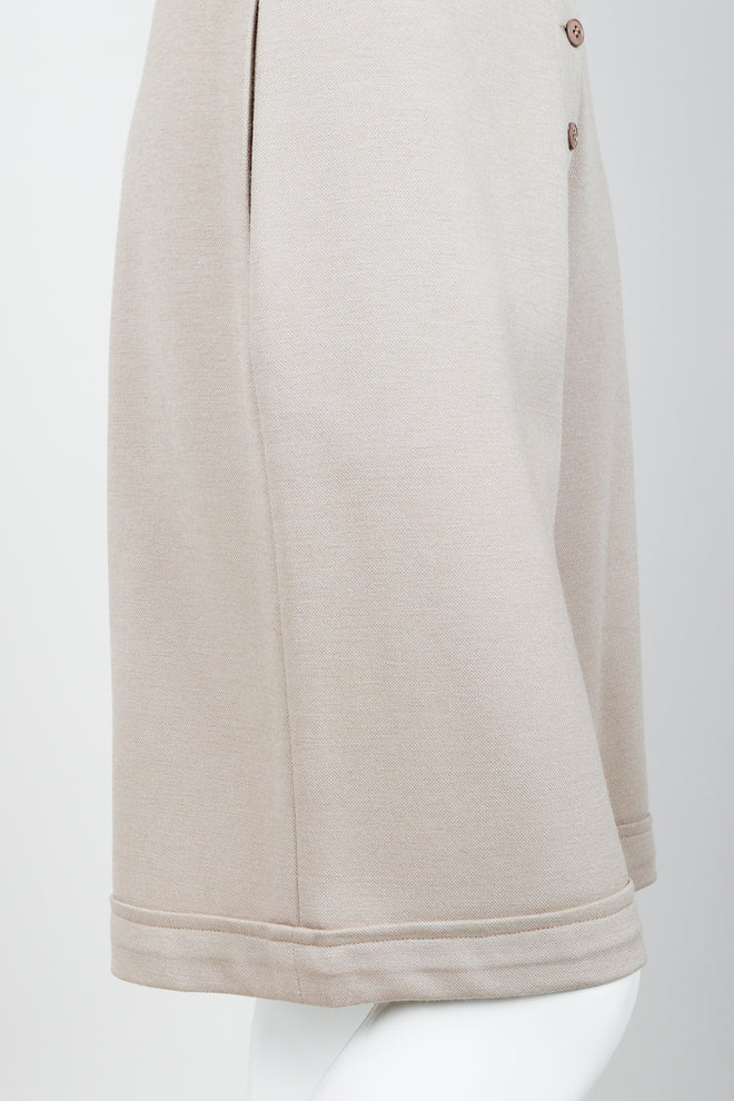 Vintage Sonia Rykiel Beige Knit Short Set on mannequin leg opening at Recess