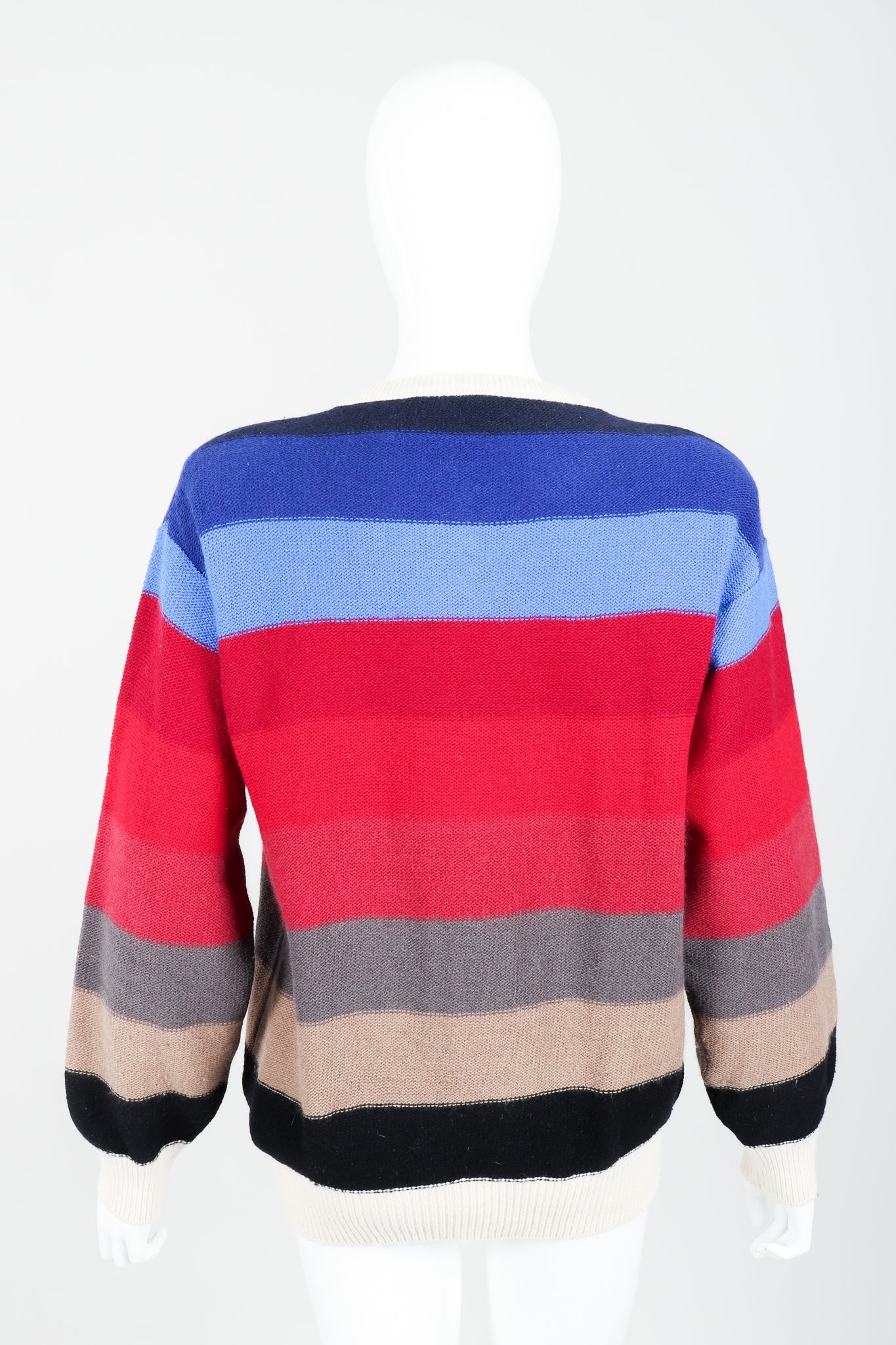 Vintage Sonia Rykiel Ombré Striped Knit Sweater on Mannequin back at Recess