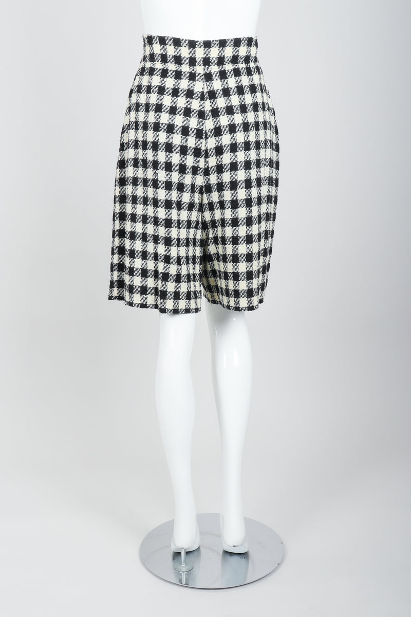 Vintage Sonia Rykiel Bouclé Checked Shorts on Mannequin Back at Recess Los Angeles