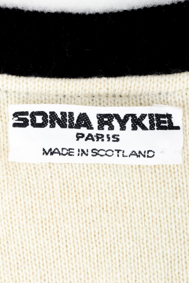 Vintage Sonia Rykiel label on cream