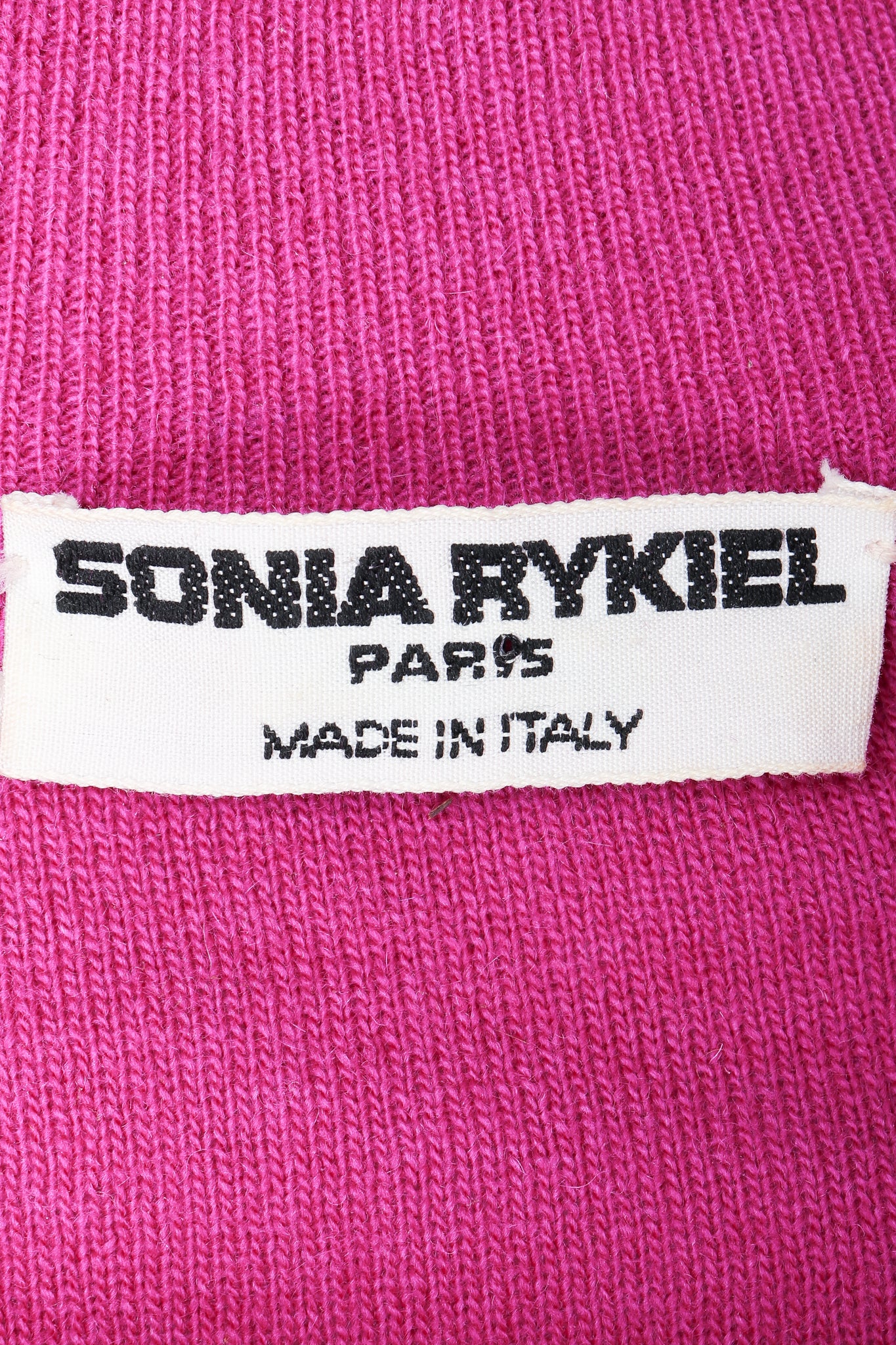 Vintage Sonia Rykiel Label on Magenta