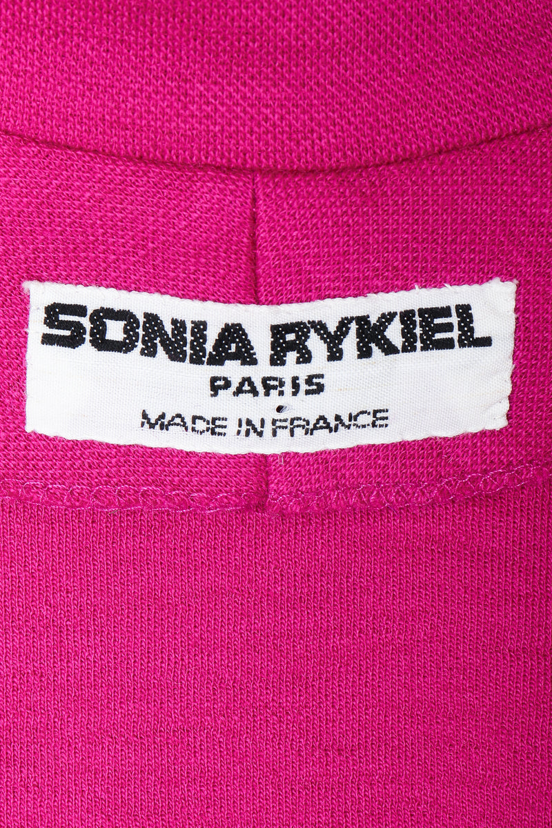 Vintage Sonia Rykiel label on fuchsia
