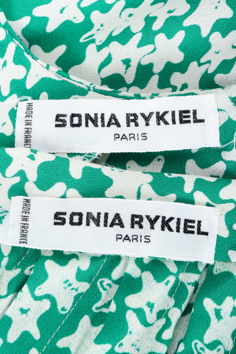 Vintage Sonia Rykiel Graphic Star Boxy Top and Pant Set Label at Recess