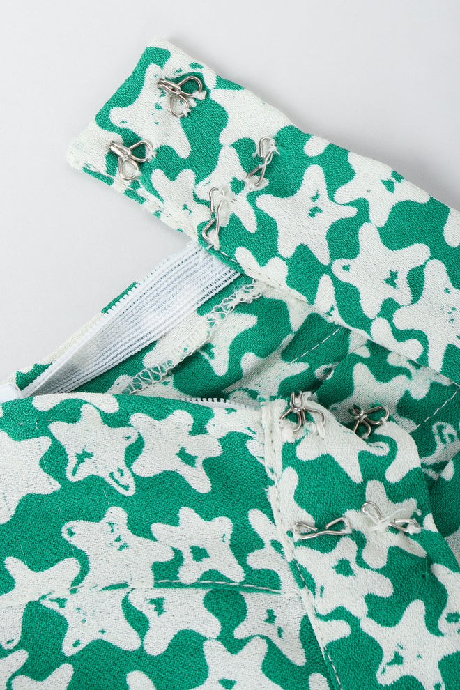 Vintage Sonia Rykiel Graphic Star Boxy Top and Pant Set Back Top Crop Hook Zipper at Recess