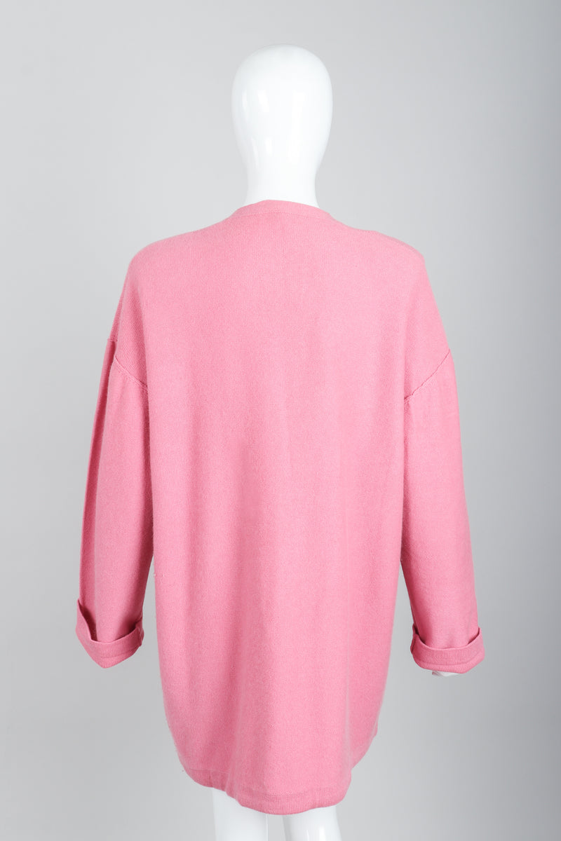 Vintage Sonia Rykiel Pink Knit Cocoon Cardigan on Mannequin back at Recess