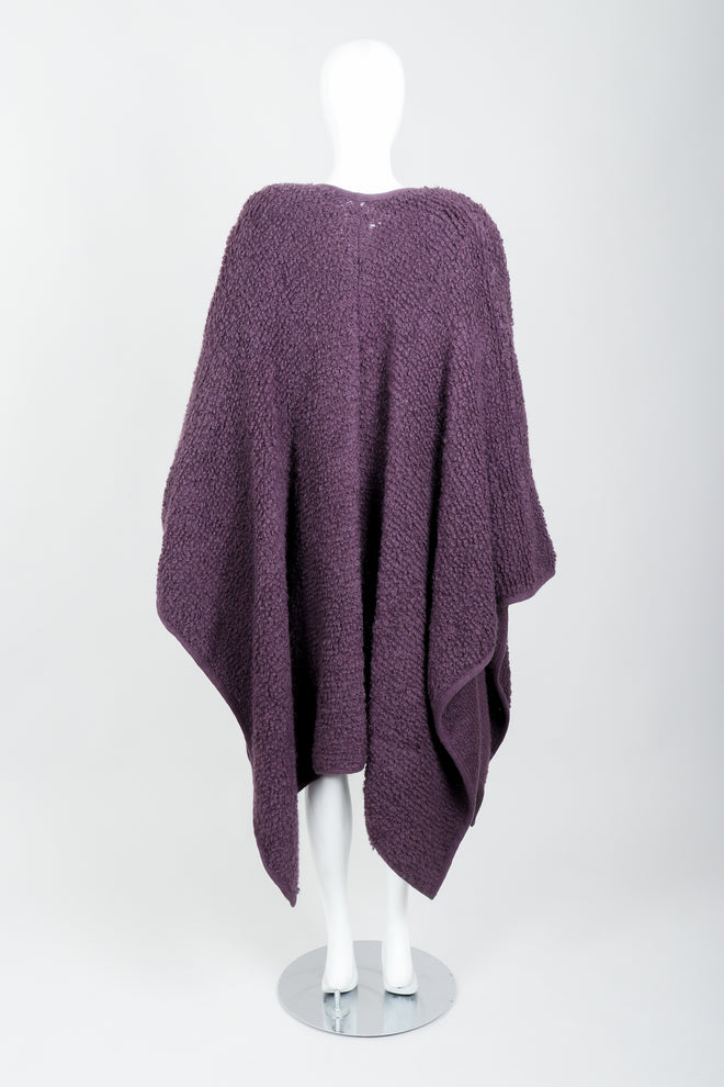 Vintage Sonia Rykiel Curly Wool Cape Coat Poncho on Mannequin back at Recess