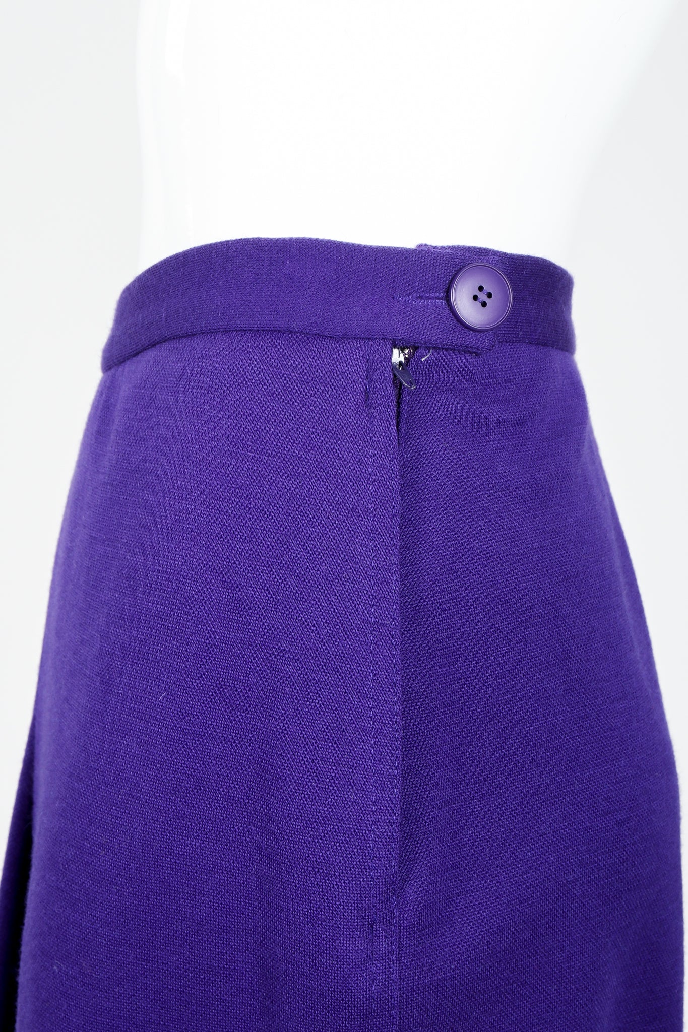 Vintage Sonia Rykiel Purple Knit Relaxed Straight Pant zipper closure