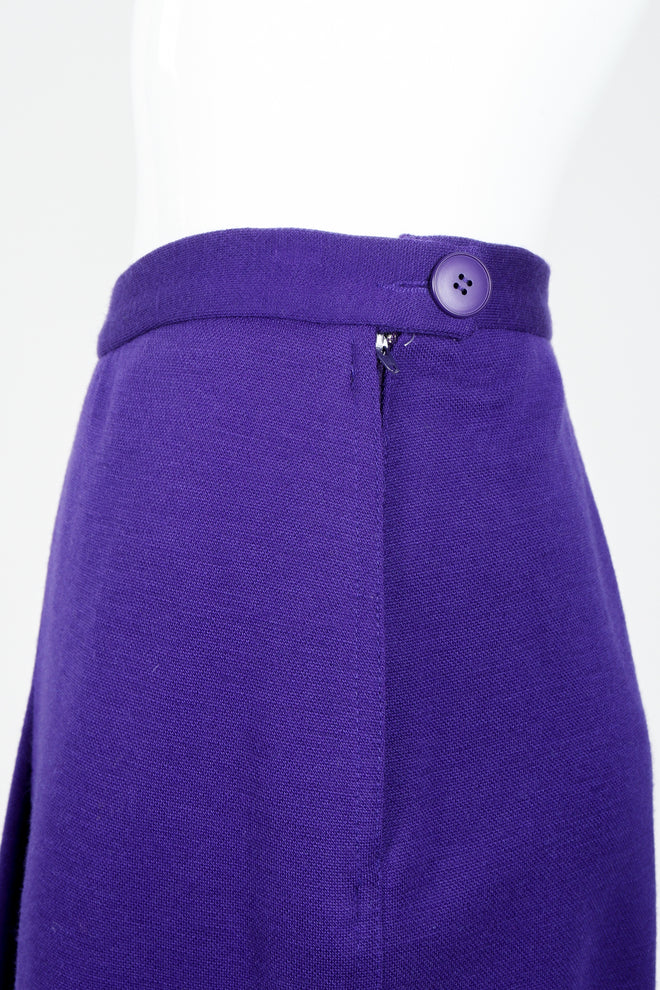 Vintage Sonia Rykiel Purple Knit Relaxed Straight Pant zipper closure