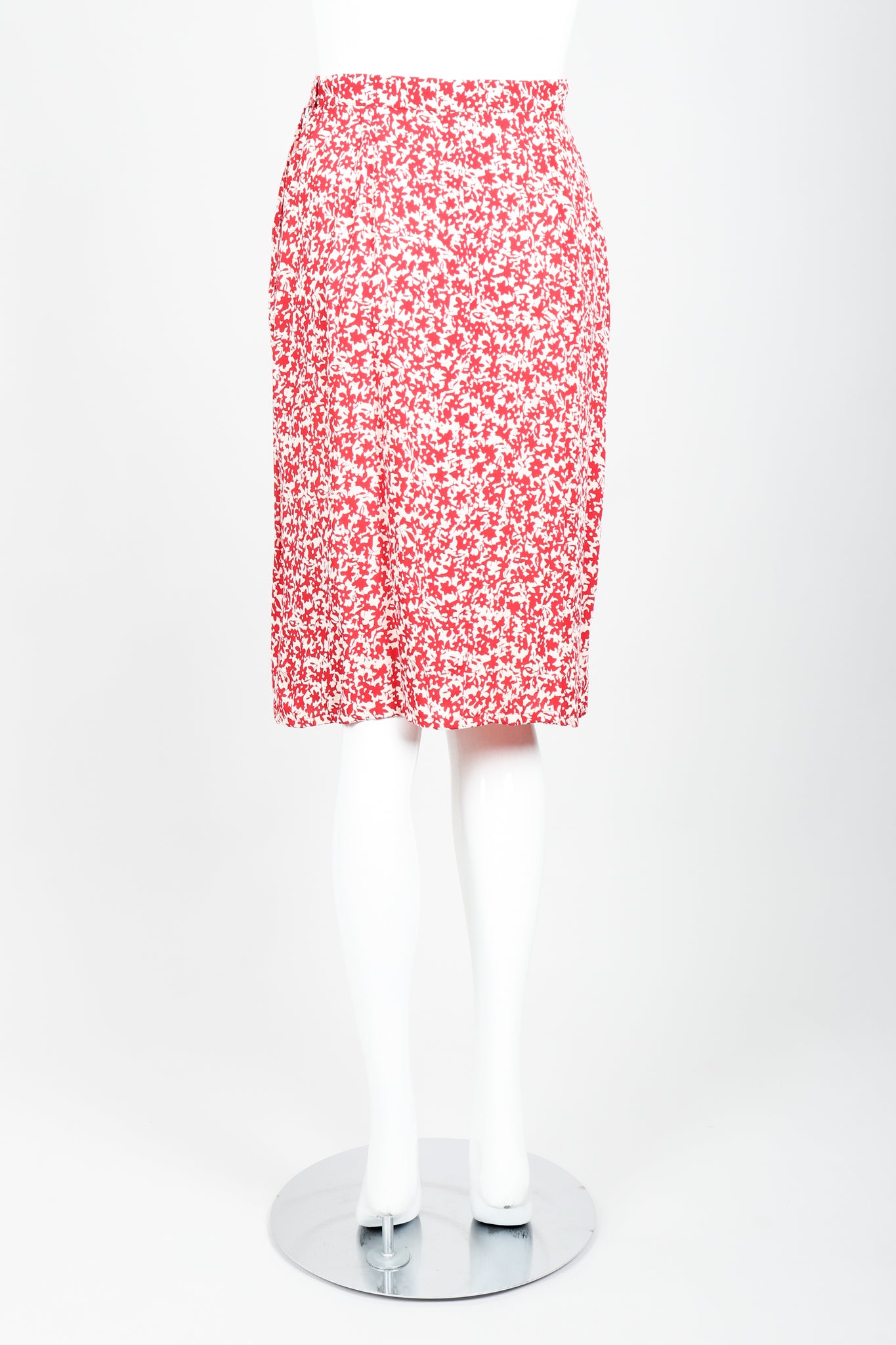 Vintage Sonia Rykiel Graphic Wraparound Top & Skirt Set Back Crop at Recess