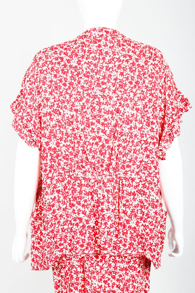 Vintage Sonia Rykiel Graphic Wraparound Top & Skirt Set Back Crop at Recess