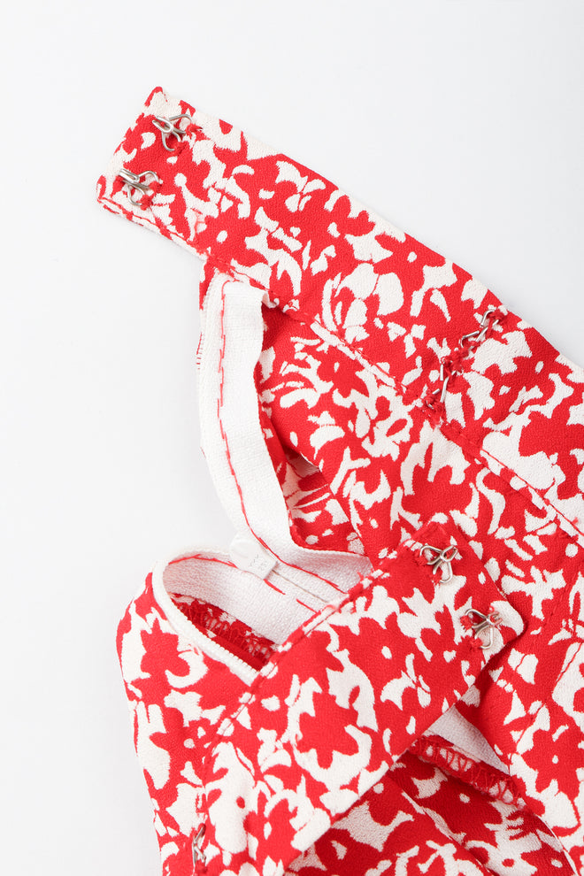 Vintage Sonia Rykiel Graphic Wraparound Top & Skirt Set Zipper Hook at Recess