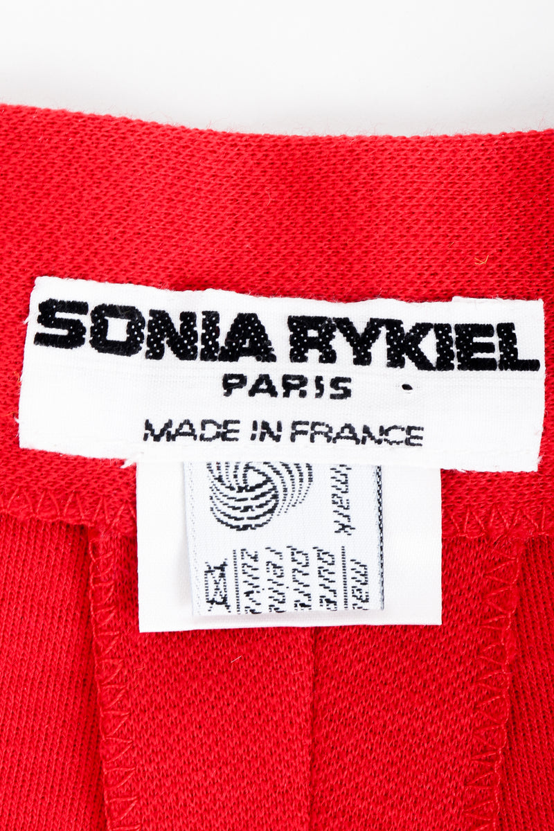 Vintage Sonia Rykiel label on red