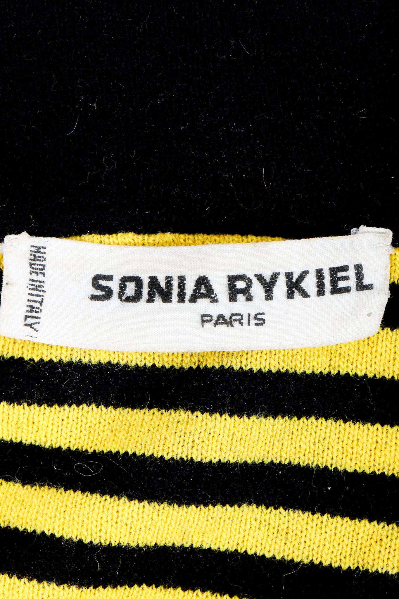 Vintage Sonia Rykiel label on stripes