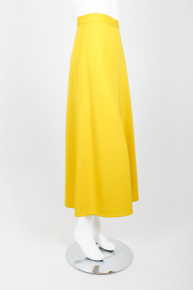 Vintage Sonia Rykiel Yellow Knit Gaucho Pant on Mannequin Side at Recess Los Angeles